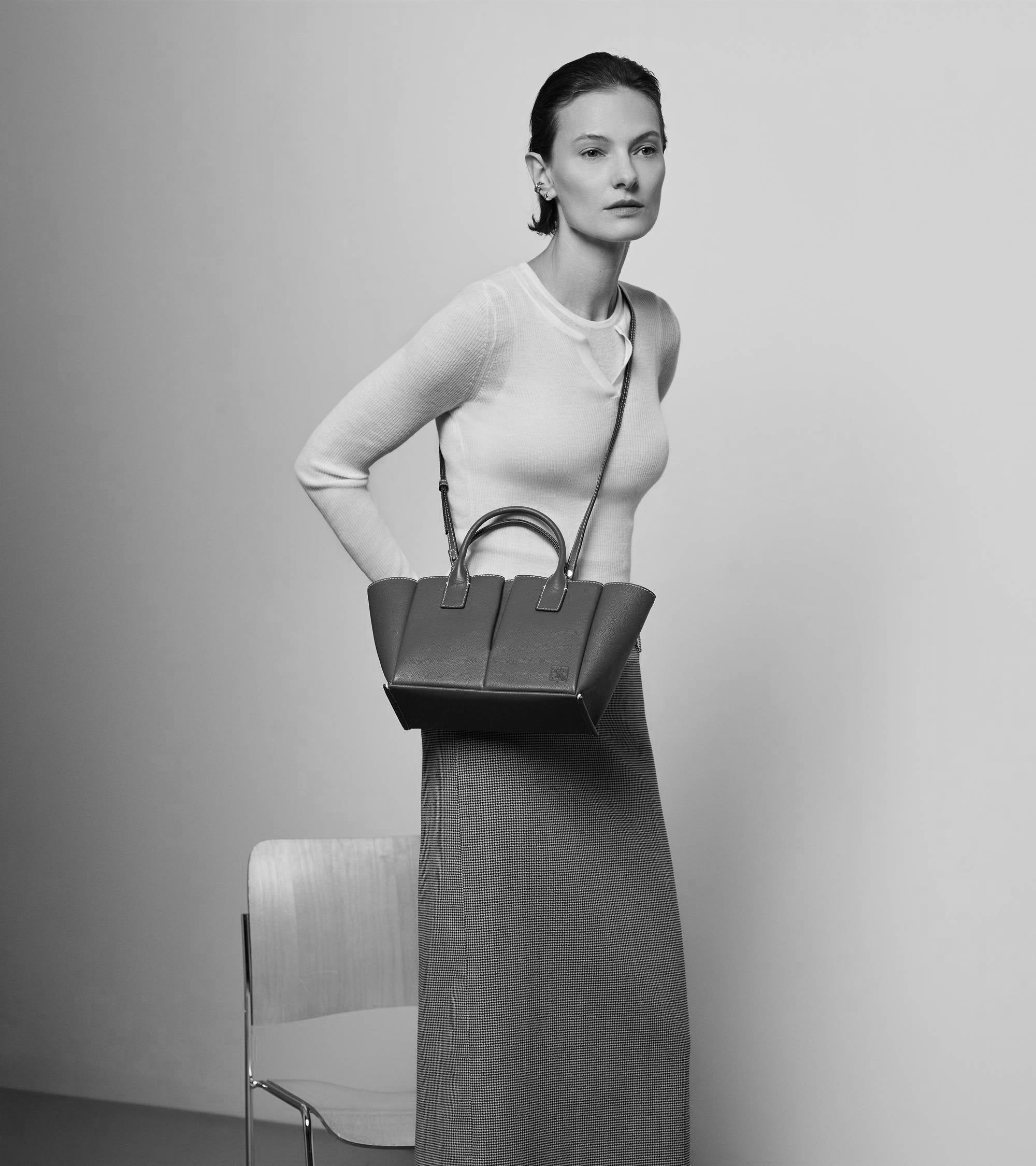 Petit sac à main Elena en cuir grainé