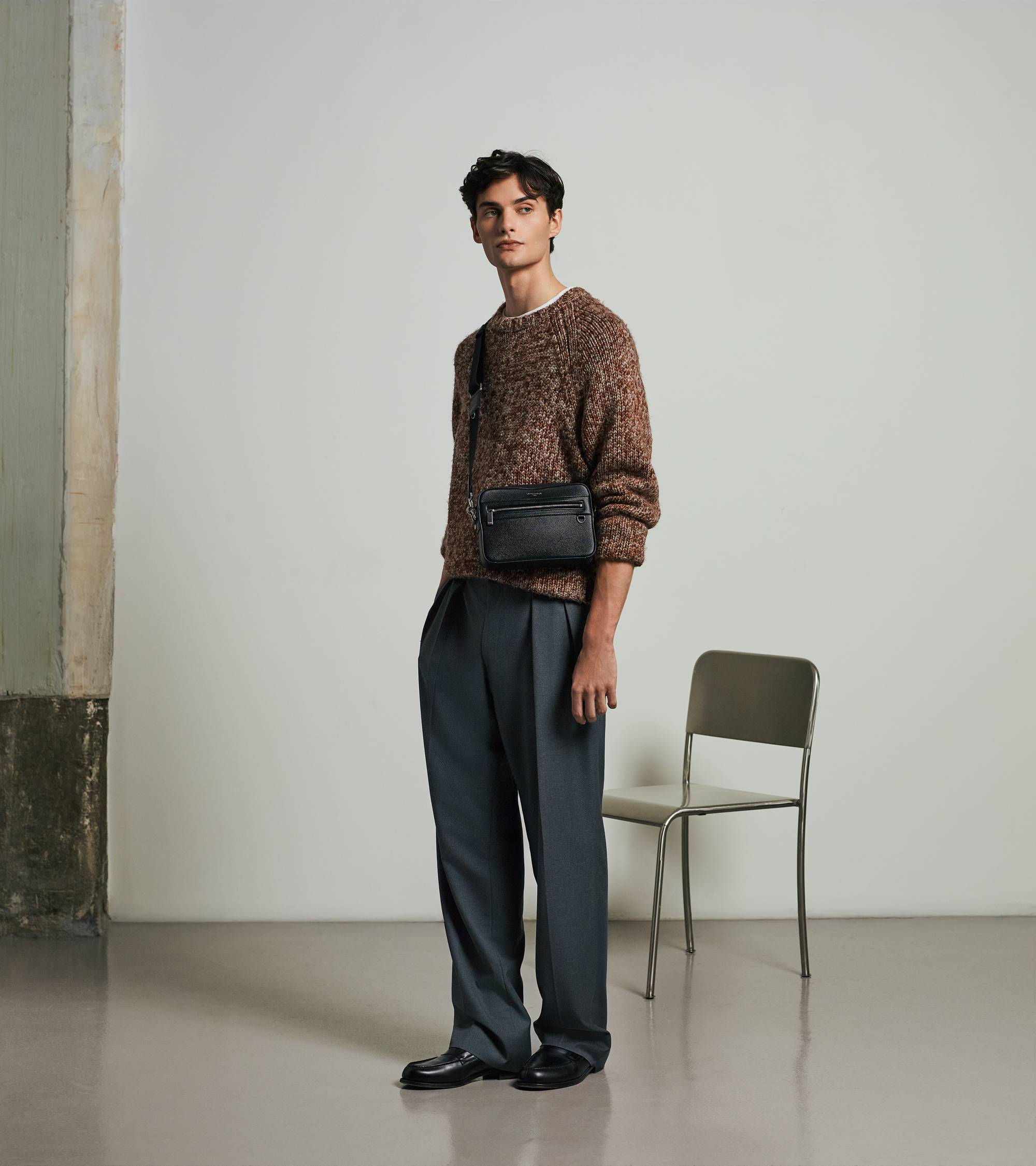 Petite sacoche Emile en cuir grainé