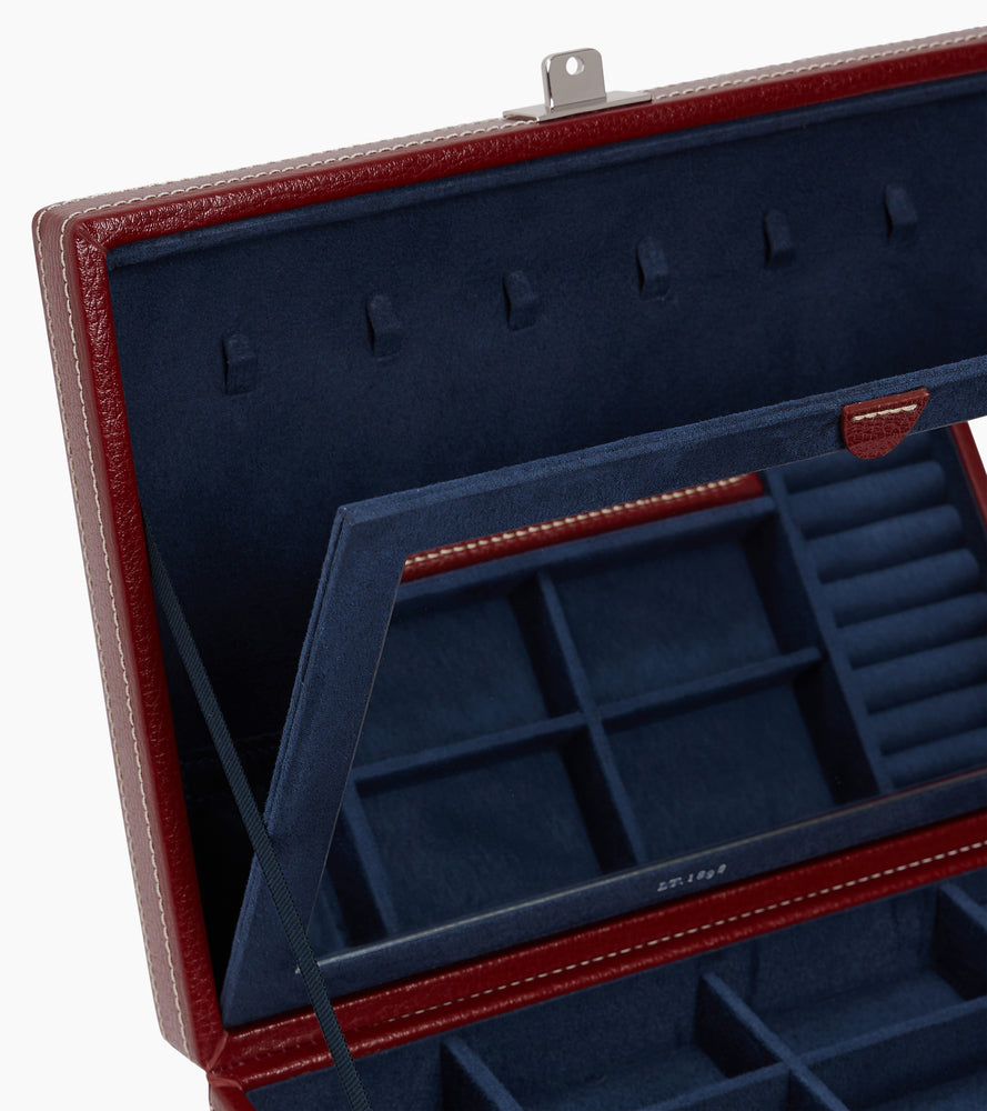 Grande boîte à bijoux en cuir