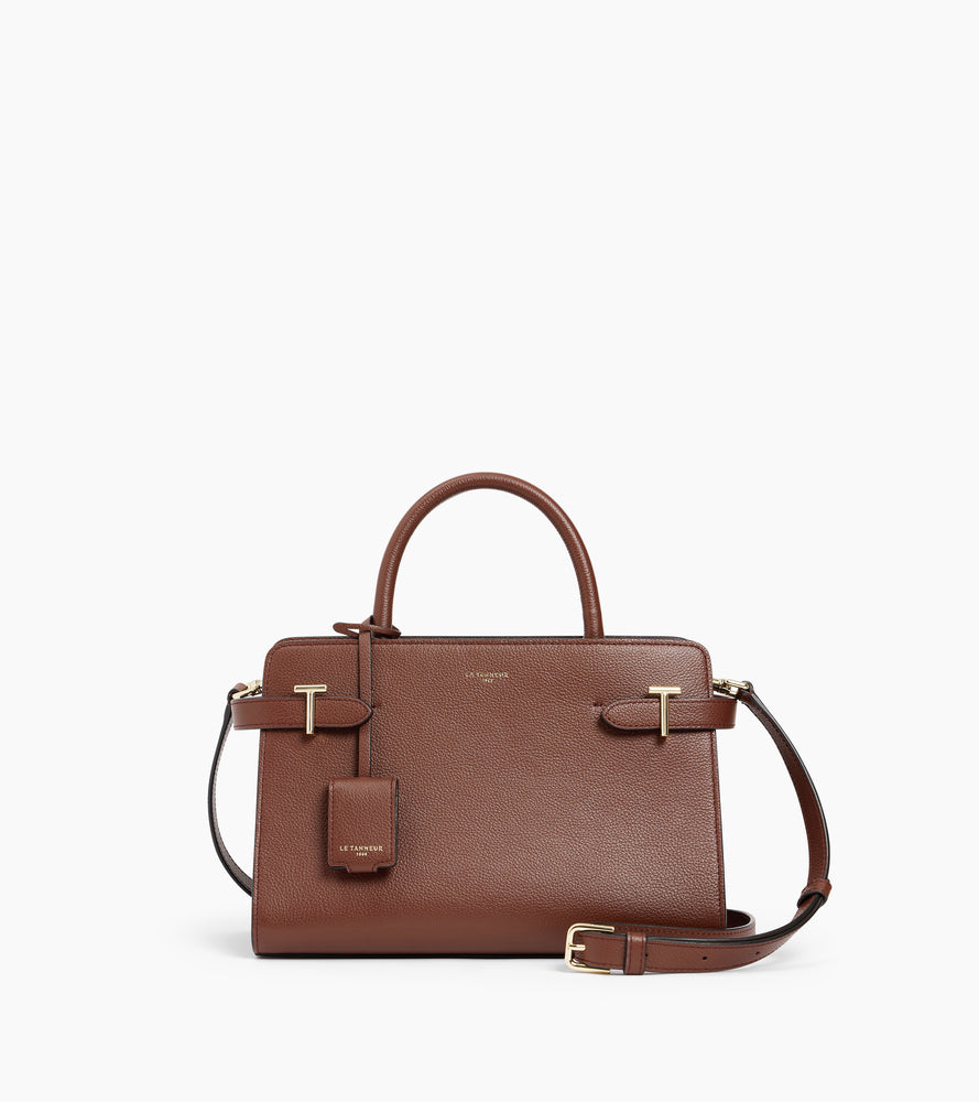 Sac à main moyen modèle Emilie en cuir grainé