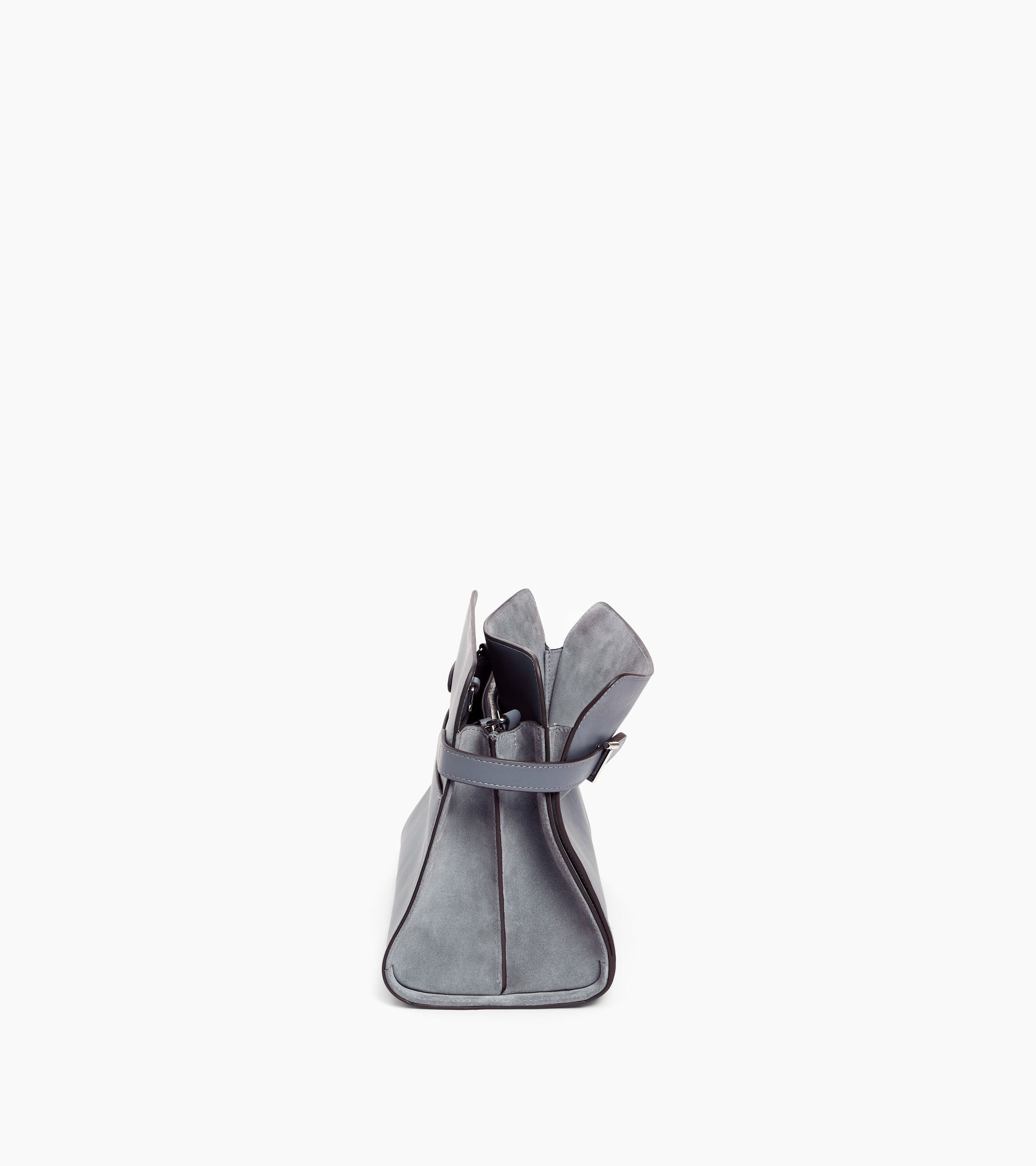 Emie large handbag in smooth leather and nubuck