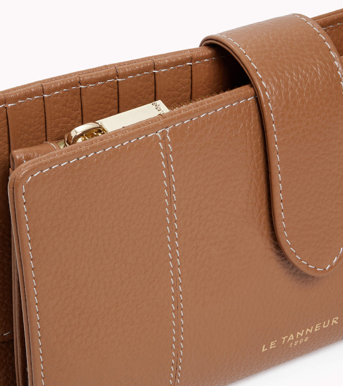 Marguerite large wallet in grained leather