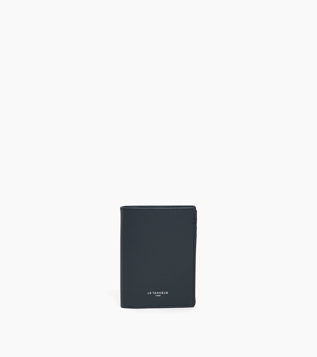 Lucien large vertical two-fold zipped wallet in bonded leather