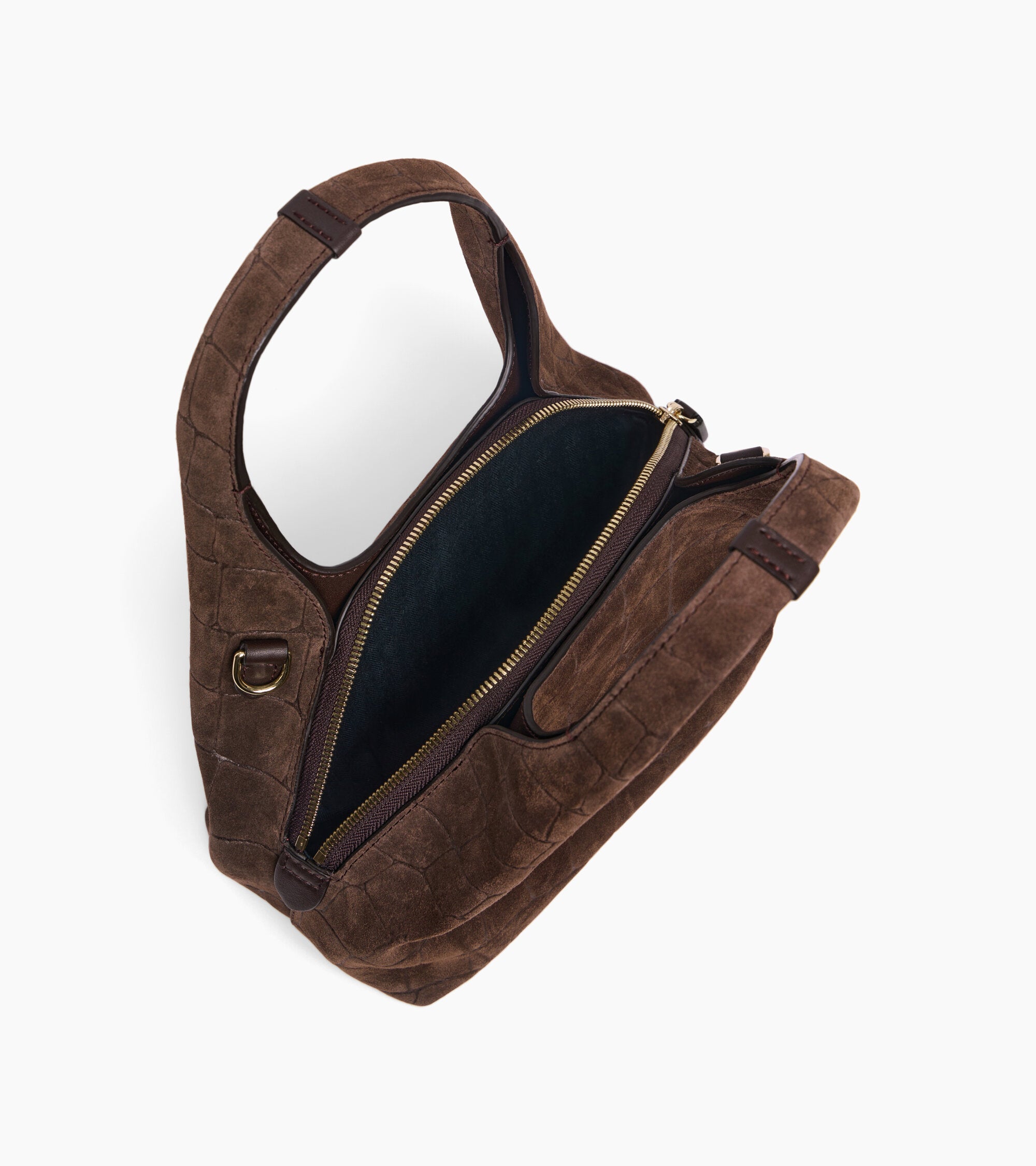 Juliette small handbag in mock croc suede split leather