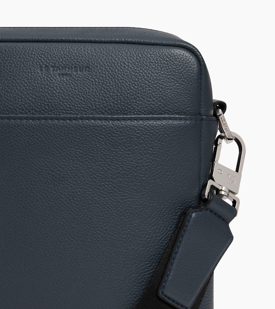 Petite sacoche zippée Marceau en cuir grainé