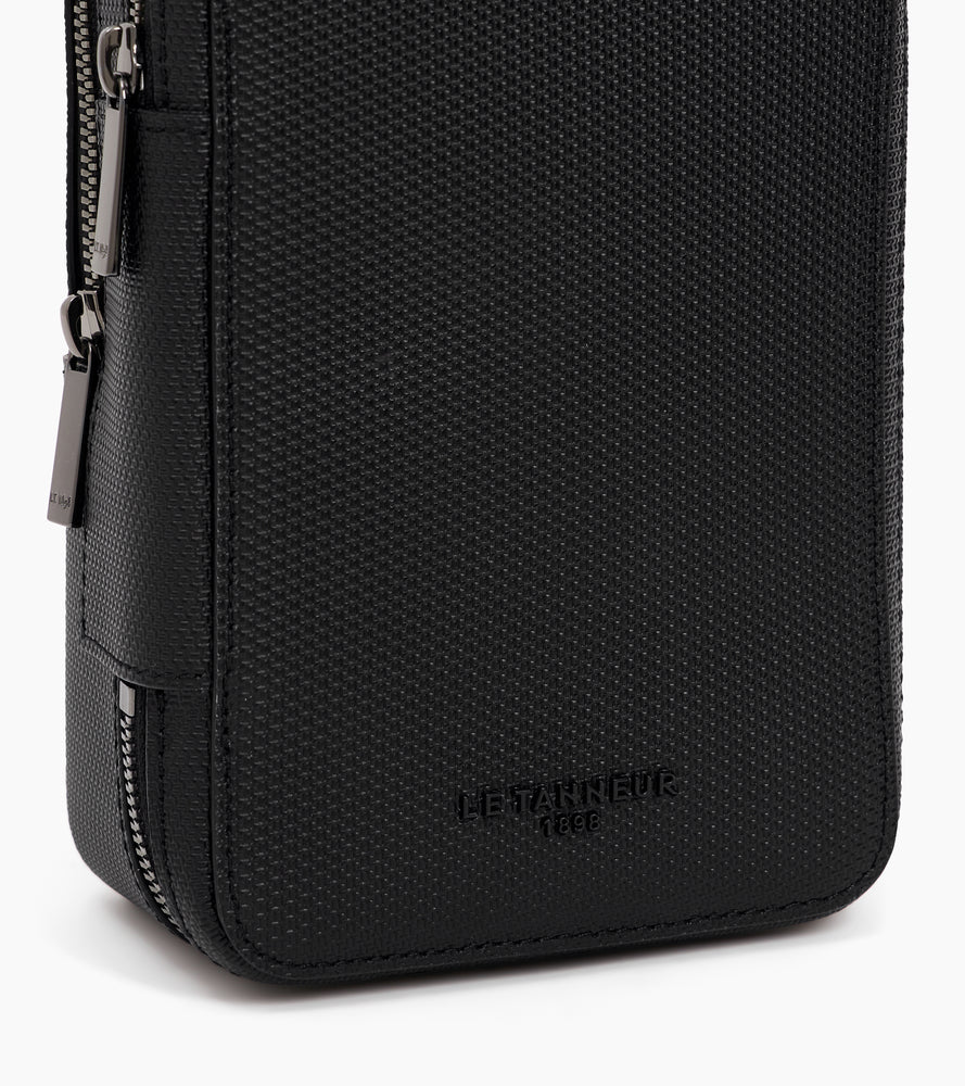 Sacoche sling Emile en cuir grainé