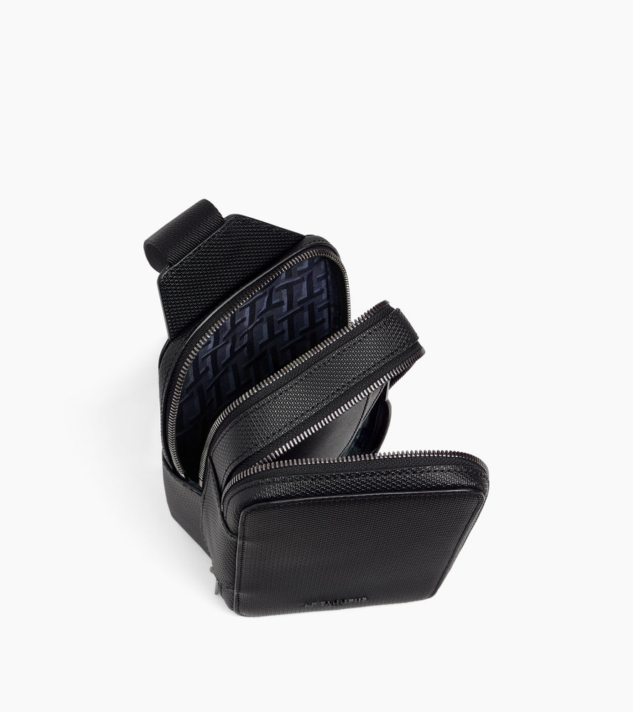 Sacoche sling Emile en cuir grainé