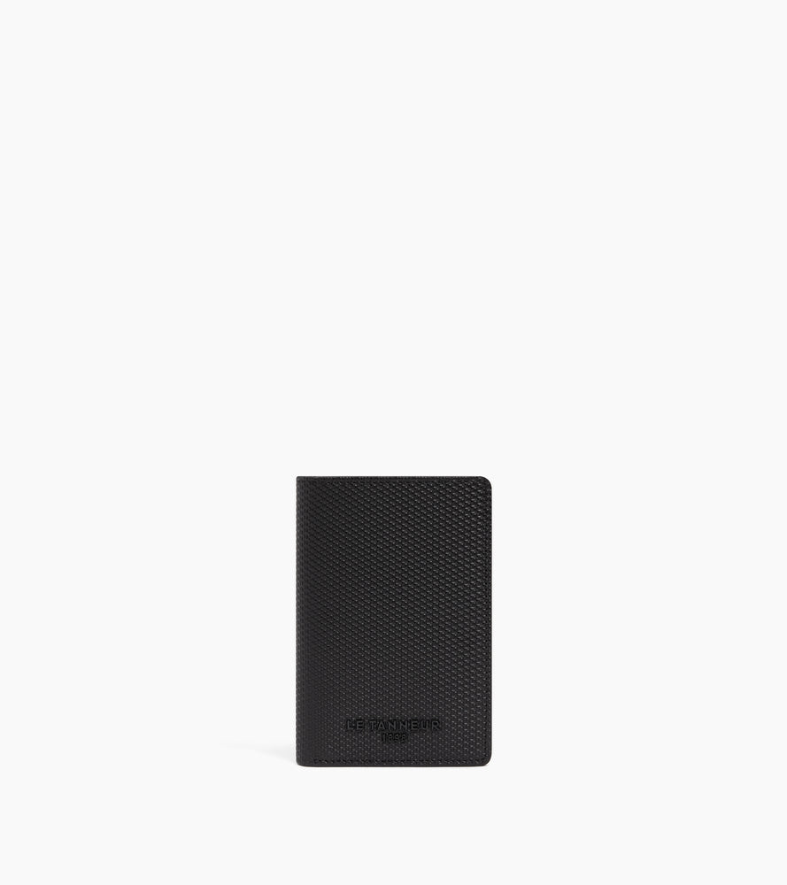 Porte cartes vertical Emile en cuir signature T