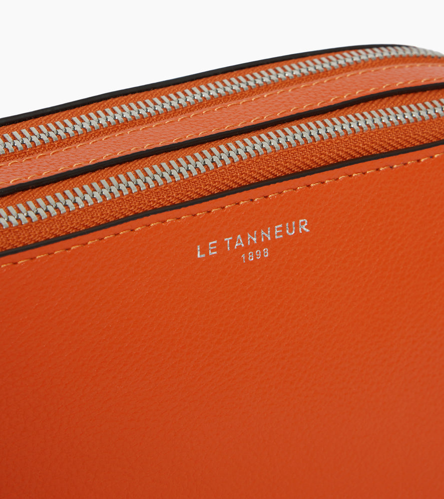 Petite sacoche 2 compartiments Emile en cuir grainé