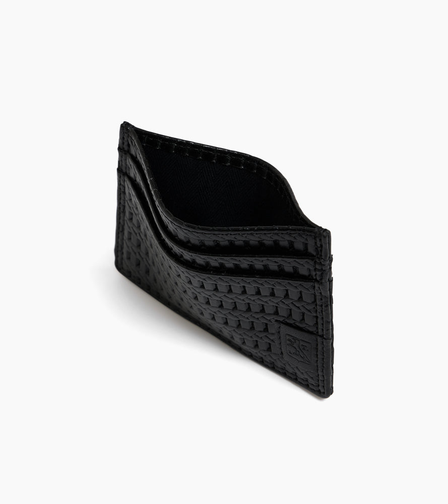 Porte cartes Martin en cuir embossé et cuir lisse