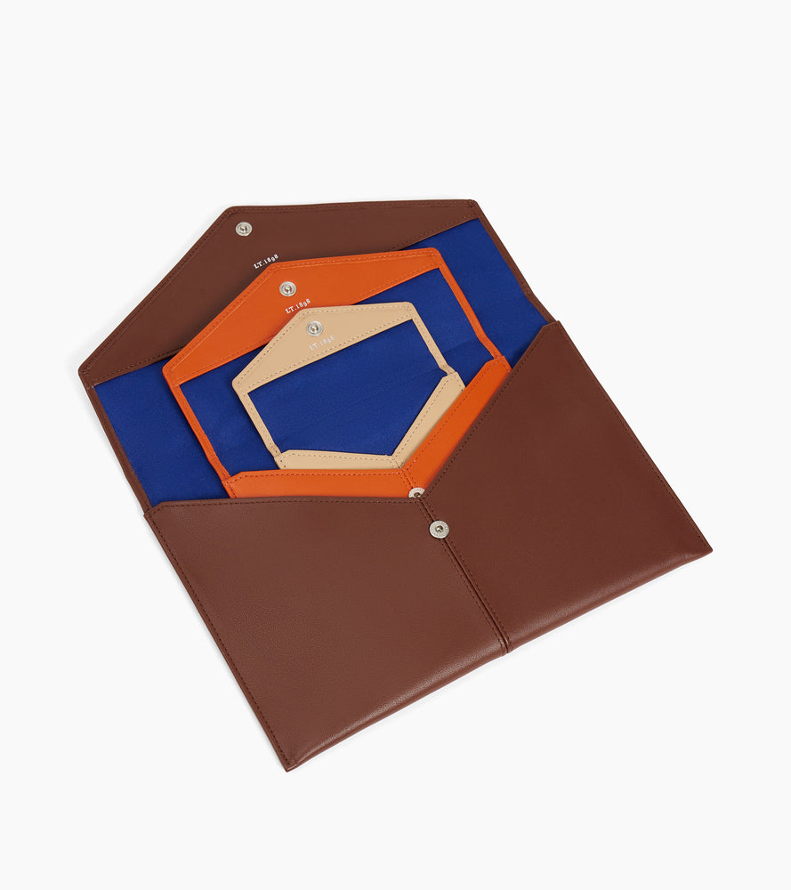 Trio de pochettes Charlotte en cuir lisse