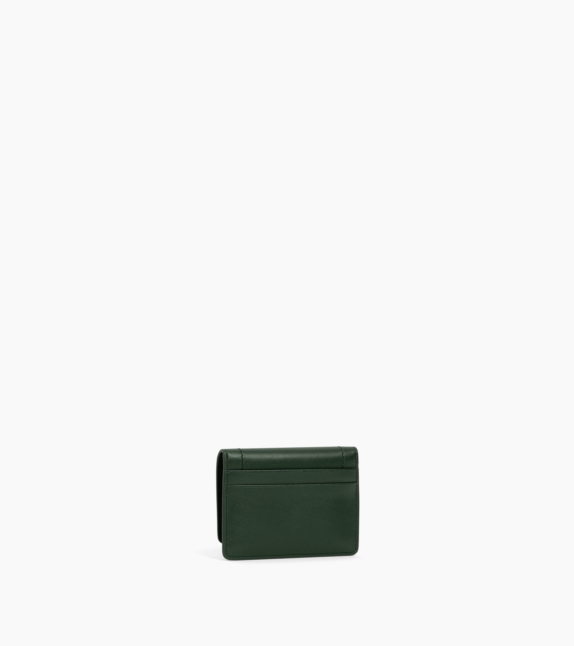 Louison small card holder with flap in smooth leather